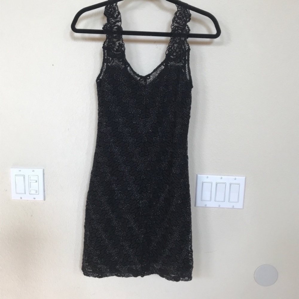 Black mini dress free people